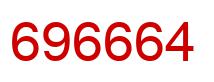 Number 696664 red image