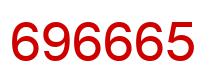 Number 696665 red image