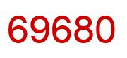 Number 69680 red image