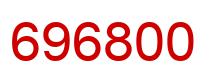 Number 696800 red image
