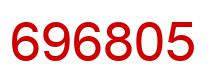 Number 696805 red image