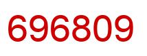 Number 696809 red image