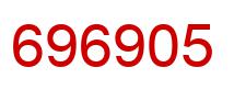 Number 696905 red image