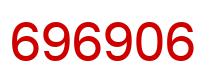 Number 696906 red image