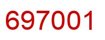 Number 697001 red image