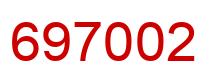 Number 697002 red image