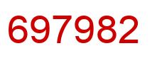 Number 697982 red image