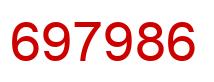 Number 697986 red image