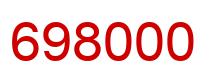 Number 698000 red image