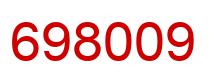 Number 698009 red image