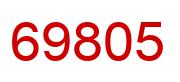 Number 69805 red image