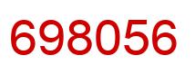 Number 698056 red image