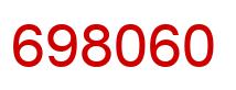 Number 698060 red image