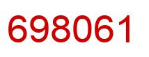 Number 698061 red image