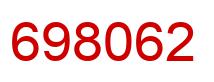 Number 698062 red image