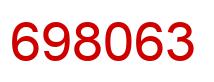 Number 698063 red image