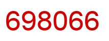 Number 698066 red image