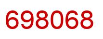 Number 698068 red image