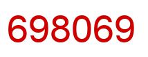 Number 698069 red image
