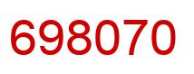 Number 698070 red image