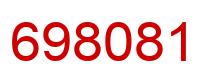 Number 698081 red image