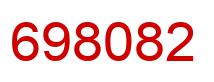 Number 698082 red image