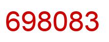 Number 698083 red image