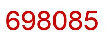 Number 698085 red image