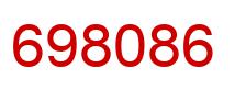 Number 698086 red image