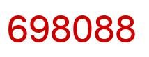 Number 698088 red image