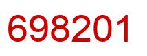 Number 698201 red image