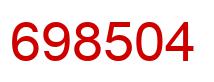 Number 698504 red image