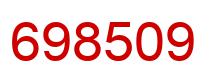 Number 698509 red image