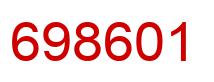 Number 698601 red image