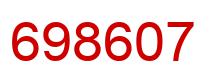 Number 698607 red image