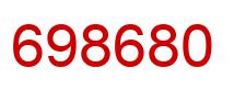 Number 698680 red image