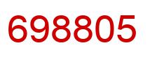 Number 698805 red image