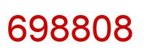 Number 698808 red image