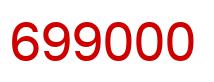 Number 699000 red image