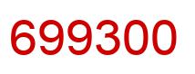 Number 699300 red image