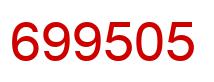 Number 699505 red image