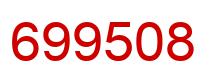 Number 699508 red image