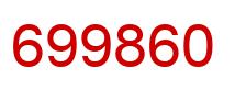 Number 699860 red image