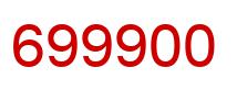 Number 699900 red image