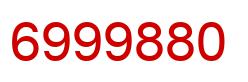 Number 6999880 red image