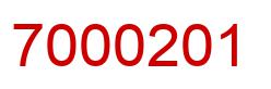 Number 7000201 red image