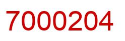 Number 7000204 red image