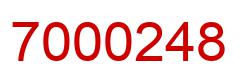 Number 7000248 red image
