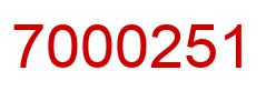 Number 7000251 red image
