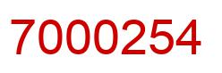 Number 7000254 red image